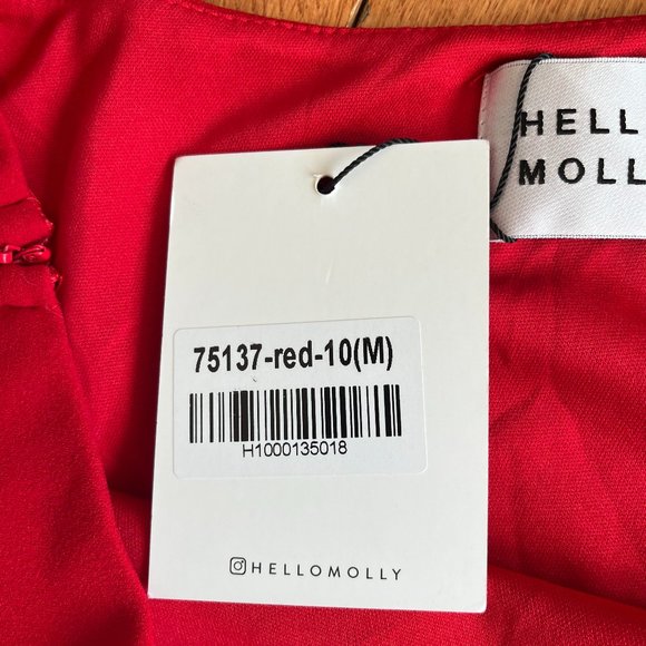 Hello Molly Red Hello Dear Dress - Size Medium (US 6) - Picture 7 of 8
